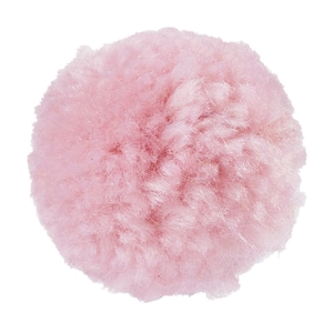 May include: A soft, fluffy pink pom pom. The pom pom is made of yarn and is perfect for adding a touch of whimsy to any project.