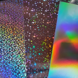 10 Stück Holografischer Karton 250g Din A 4 in 3 Varianten