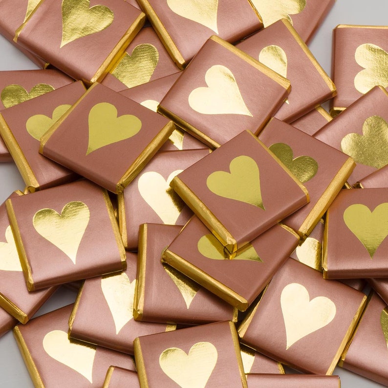 Wedding or heart chocolate bars in different colors image 4