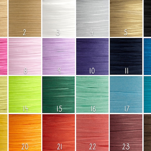 Papier Raffia 7 mm x 100 Meter Rolle in vielen Farben