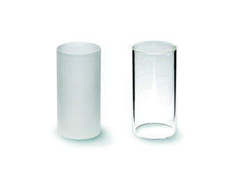 Windlichtglas ohne Boden matt oder klar, 4,4 x 9 cm (12 Stück)
