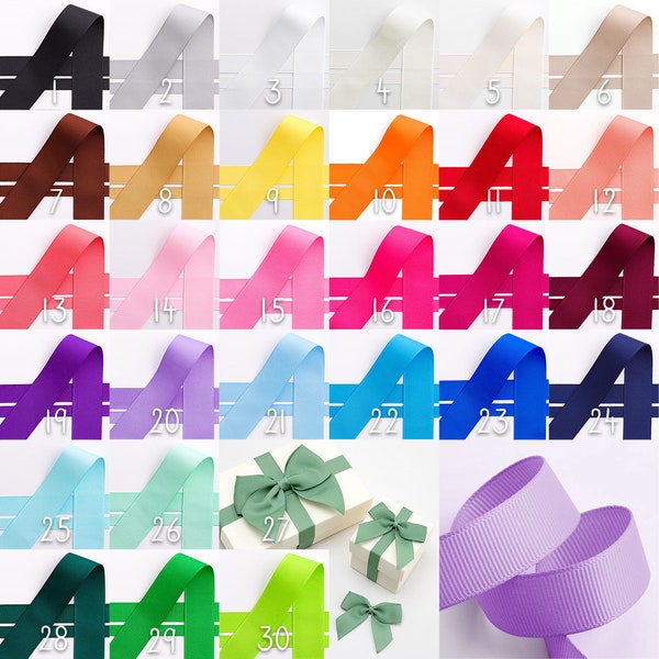 Grosgrain grosgrain ribbon in many colors and thicknesses, rolled