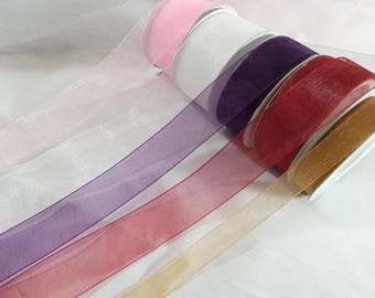 Organzaband in verschiedenen Breiten und Farben