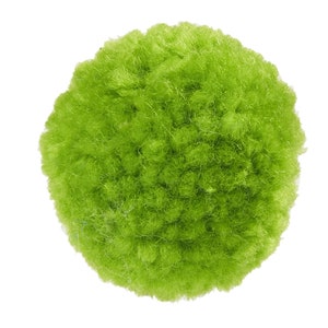 May include: A bright green fluffy pom pom, perfect for adding a touch of whimsy to crafts and projects.