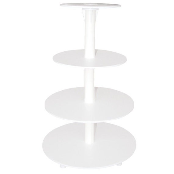 Plastic tiered top cake stand