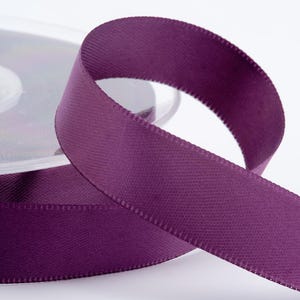 Double satin ribbon in many colors and thicknesses, sold by the roll image 14