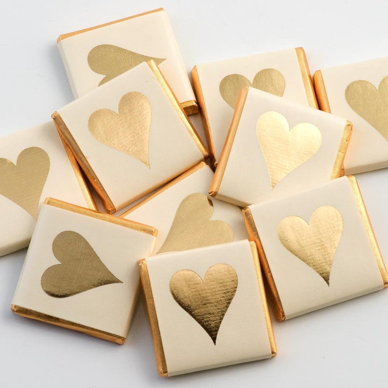 Wedding or heart chocolate bars in different colors image 5