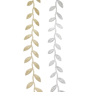 Blättchenband Blattband Blätterborte aus Satin ca. 3 cm breit in 10 Farben Bild 4