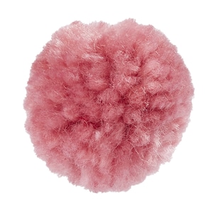 May include: A large, fluffy pink pom pom. The pom pom is made of soft, fuzzy yarn and is perfect for adding a touch of whimsy to any project.