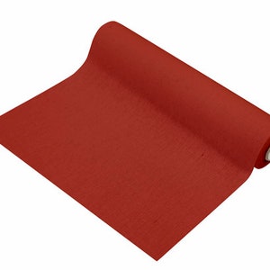Leinenoptik Tischläufer in schönen Farben 28 cm x 5 m Rot