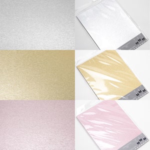 10 Stück Metalic Karton 250g Din A4 in Gold, Silber oder Rosa