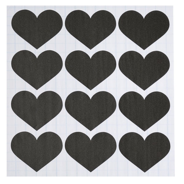 Tafelfolien Sticker Herzform (36 Stück)