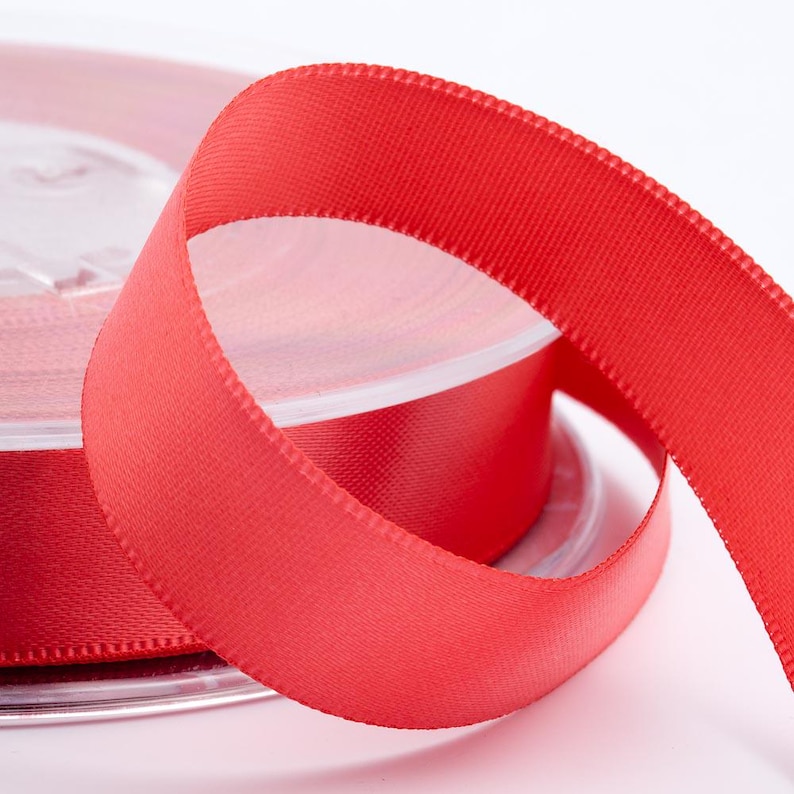 Double satin ribbon in many colors and thicknesses, sold by the roll image 6