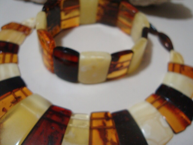 Adult amber necklace Bracelet Necklace jewelry made of amber Set of necklace and bracelet made of natural multicolor amber