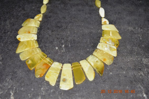 white amber necklace