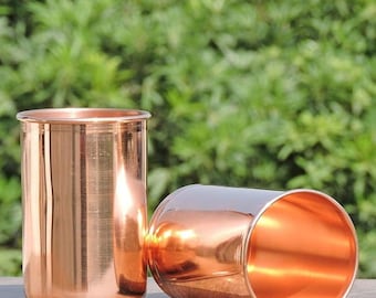 100% Pure Copper Cup 250ml Tumbler Glass Mug Holistic Health Yoga minimalist design,copper bottle tumbler, Handmade Ayurveda Pot