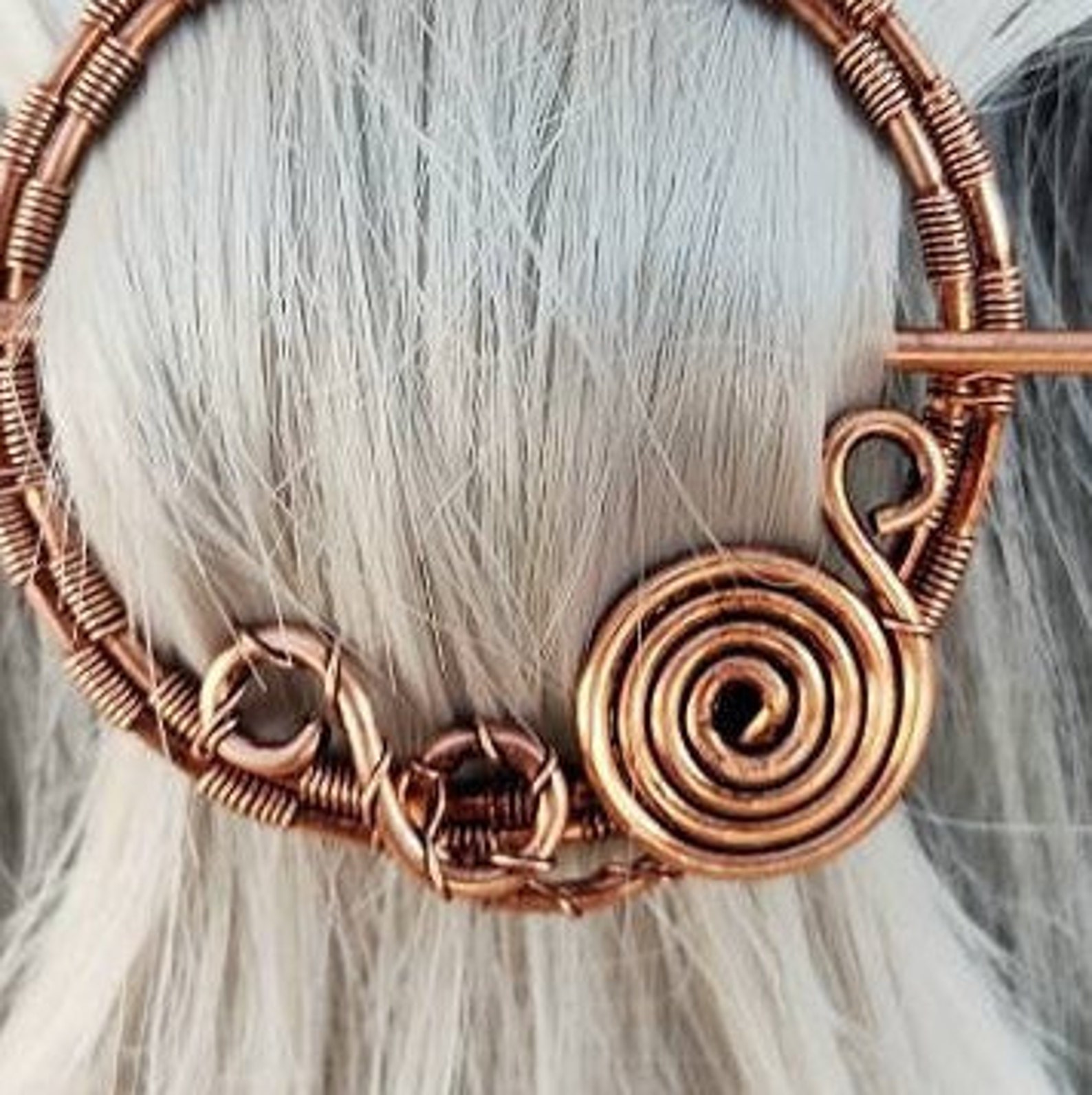 Celtic Hair Clip For Thin Or Fine Hair Small Copper Brass Or Etsy