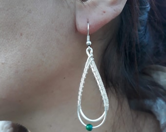 Cadeau de boucles d’oreilles énervées pour maman Boucles d’oreilles Chrysocolla