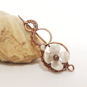 Mini Hair Clip, Floral Hair Comb, Flower Cloak Pin, For Short Hair, Mini Hair Clips, Heady Wire Wrap Shawl Pin, Floral Scarf Pin