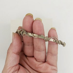 Silver upper arm cuff bracelet for women, upper armlet for bride, copper wire upper arm bracelet, gift for mom image 2