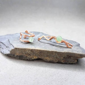 Green Aventurine Ear Crawler Earrings Ear Pin
