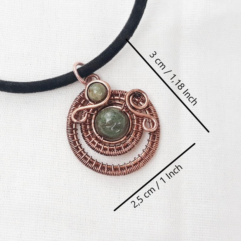 Copper Wire Weave Wire Wrap Pendant necklace Gift For Mom Agate Necklace Aztec Pendant Crystal Pendant Necklace Vintage Pendant