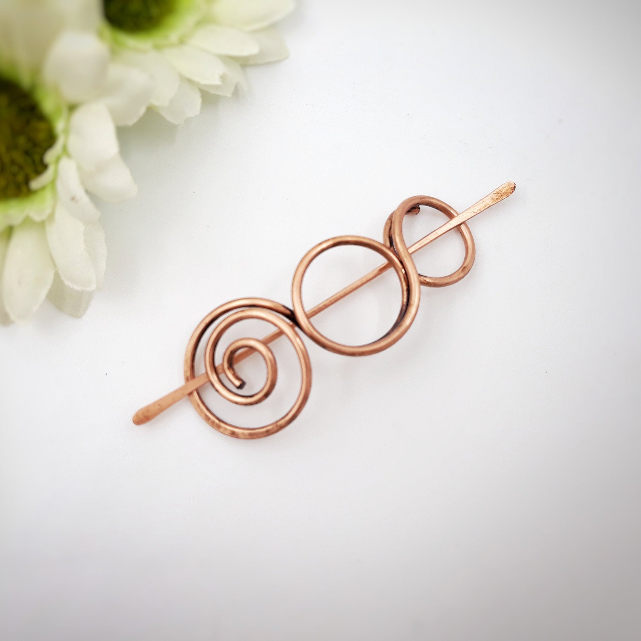 Tiny hair clip for fine o thick hair Silver brass or copper Etsy