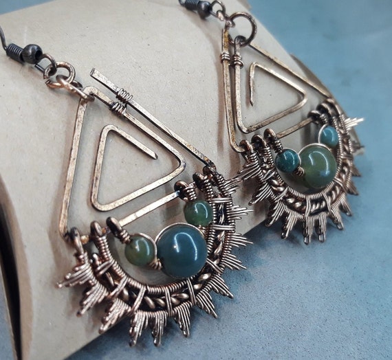 Pendientes Retro De La Corte Cuentas De Ágata Natural De De Pendientes Retro De La Corte Cuentas De Ágata Natural De De