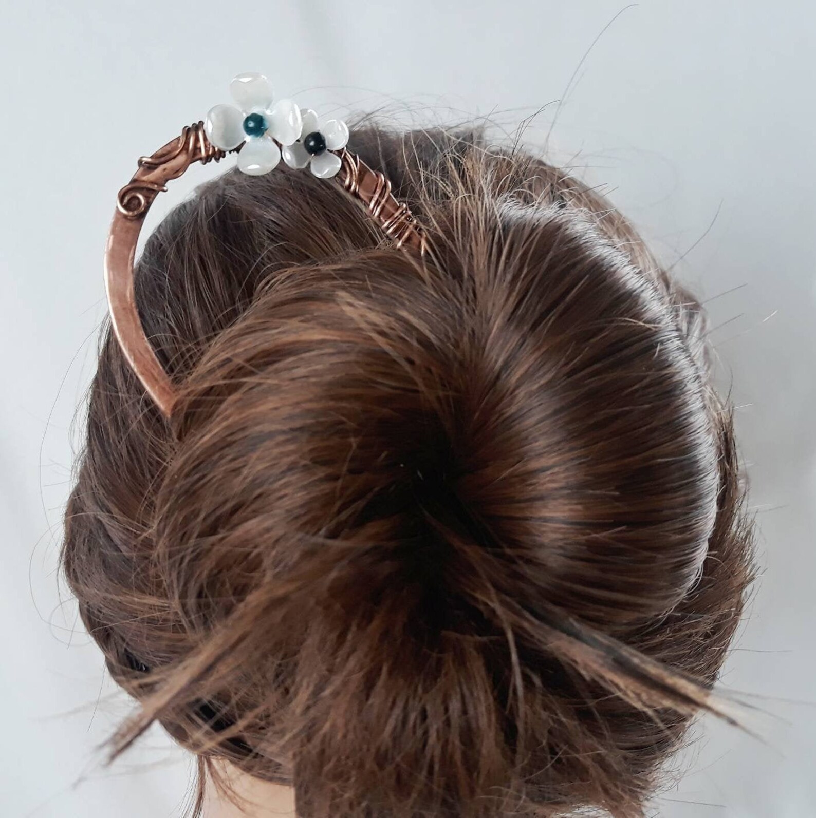 Floral Hair Sticks Bun Holder Decorative Hair Pin for Long Etsy