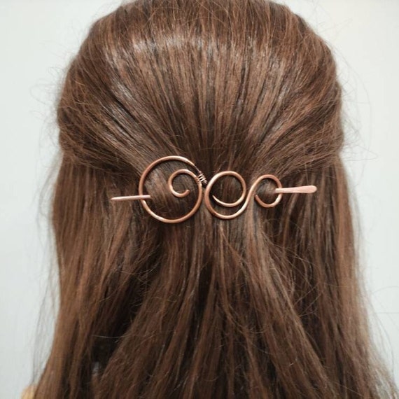 Pasador de pelo de alambre de cobre celta para cabello fino o grueso,  accesorios para el cabello hechos a mano para mujeres -  España