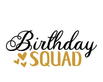 Download Birthday squad svg | Etsy