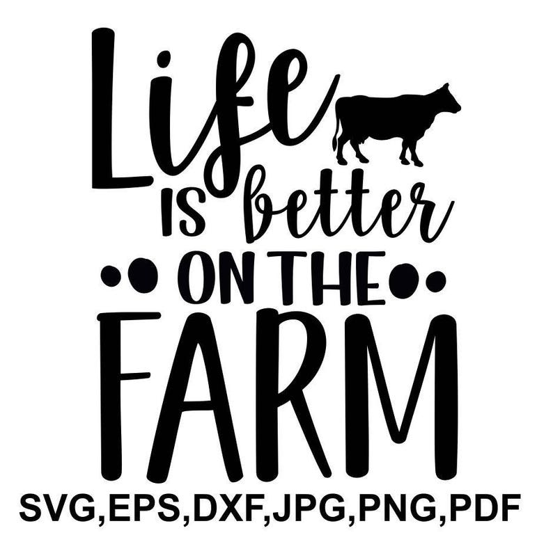Life is better on the farm with cow design farm shirt ...