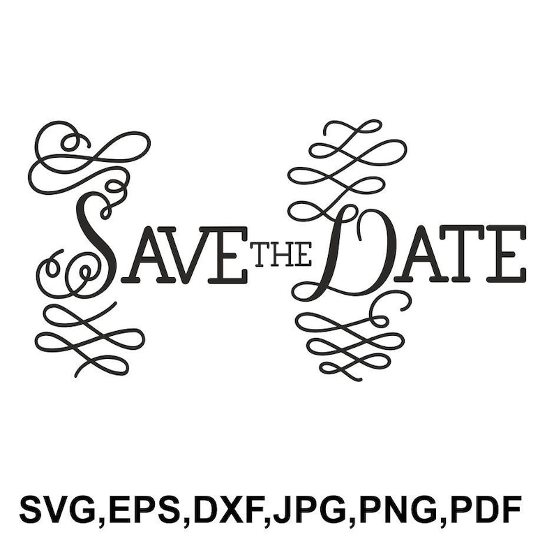 Download Save the date SVG file wedding cricut file date design | Etsy