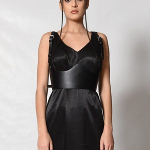 XXS - 5XL Black Leather Under-bust Corset, Plain wide leather Corset belt