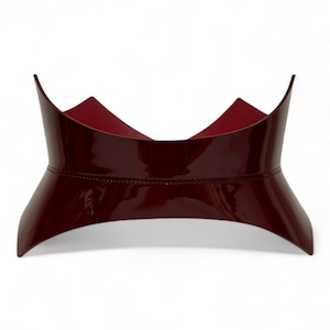 XXS-5XL Burgundy Thorns Patent Leather Belt, wide belt, Wrap leather wide waist Corset