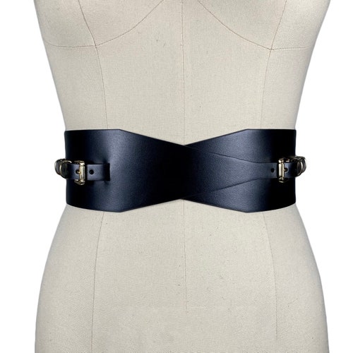 XXS5XL Black Leather Belt Autumn Wide Belt Wrap Leather Etsy