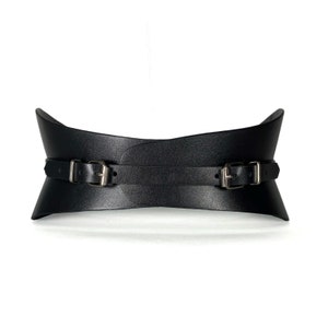 XXS-5XL Black Leather Belt, Autumn wide belt, Wrap leather wide Corset