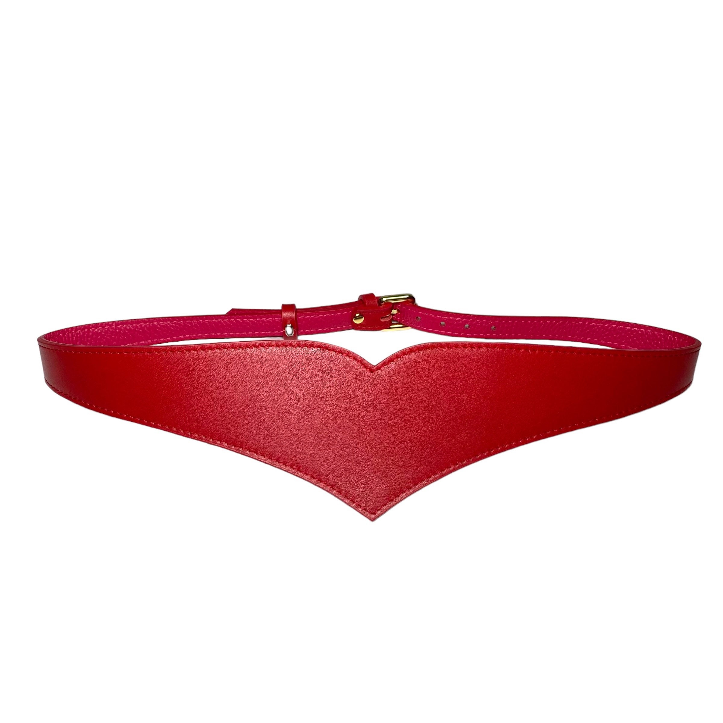 XXS - 5XL Red Heart Shaped Leather Belt - Etsy UK