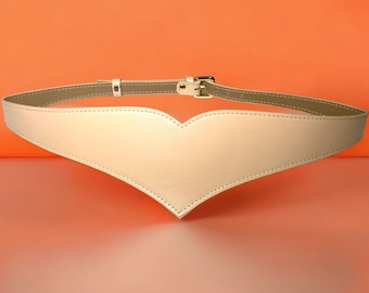 XXS - 5XL Beige Heart Shaped Leather Belt - Etsy Canada