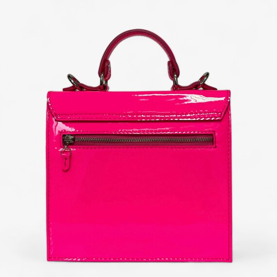 Neon Pink Patent Leather Alpha Bag