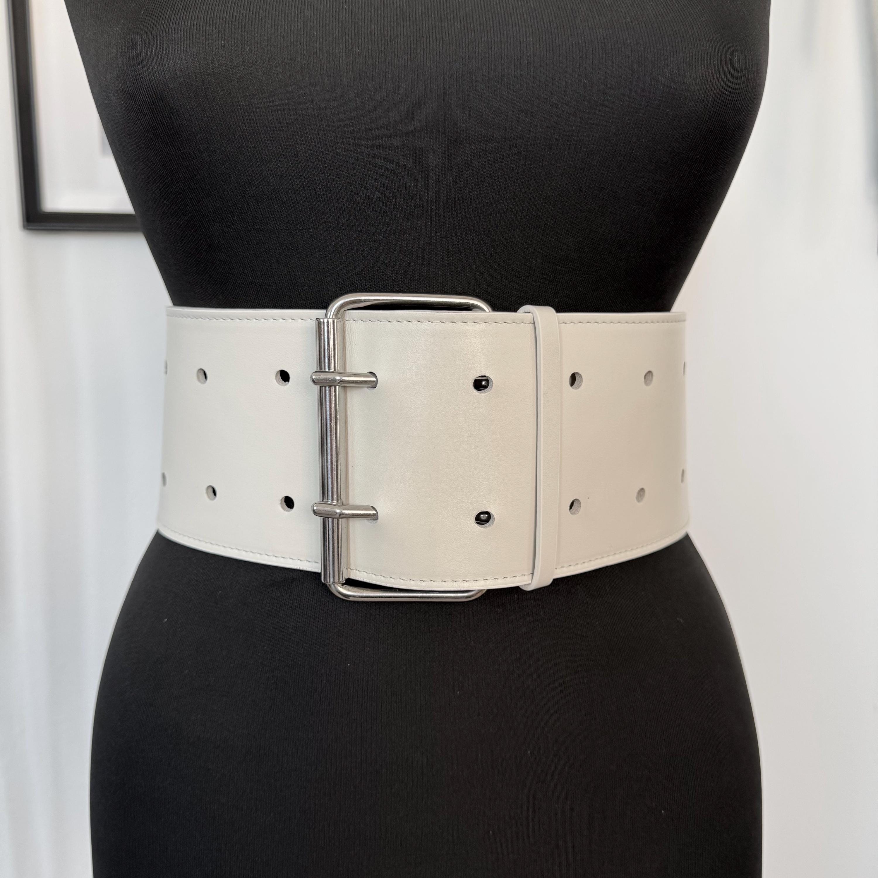 Vintage 80s Statement Belt Stretch Weave White White 1980s Vintage Belts for Women for sale | eBay main image 4