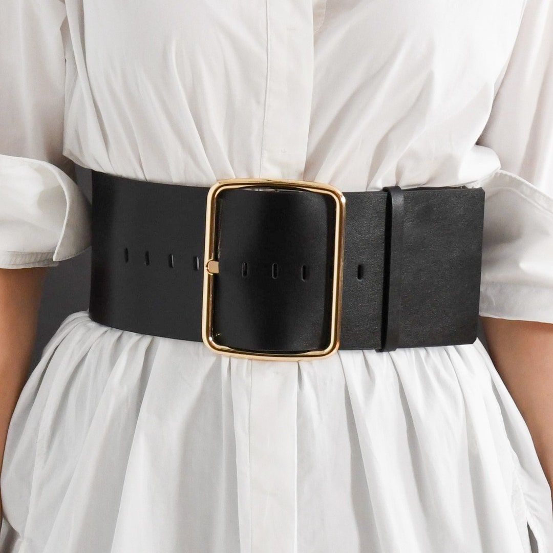 ベルト LCDC : 25SS / WIDE DOUBLE EYELET LEATHER BELT (BLACK) XZQTIVE Double Grommet PU Leather Belt for Women Men Punk