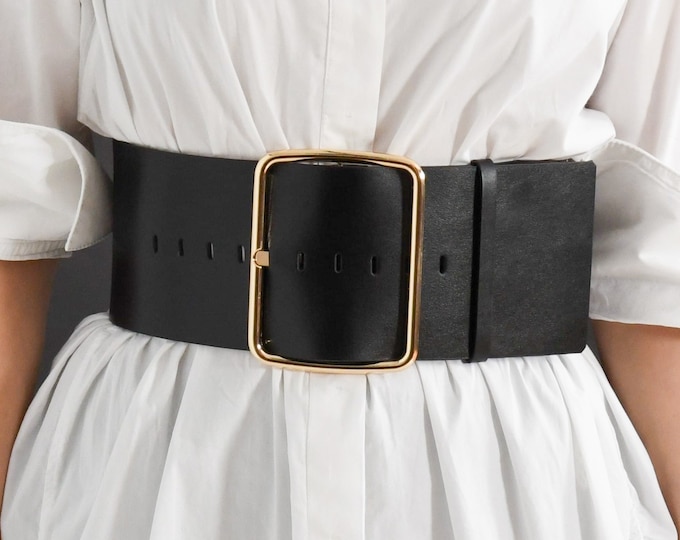 Vintage Leather Wide Belt