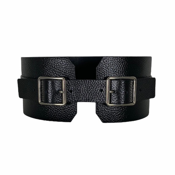 XXS XXXL Ceinture large en cuir noir Ceinture taille en cuir unie Ceinture large en cuir Etsy France