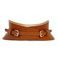 XXS-5XL Brown Leather Belt, Autumn wide belt, Wrap leather wide Corset product logo