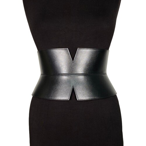 XO Black Leather Corset XXS-5XL Hourglass Wide Belt Plain - Etsy