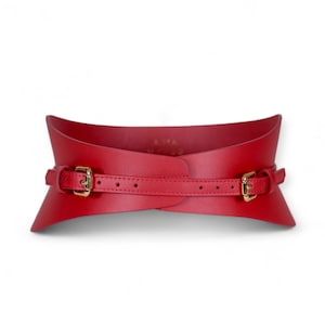 Red Heart Leather Belt - Garden Party Collection Vintage Jewelry