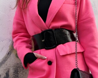 Leather Coat Belt - Etsy