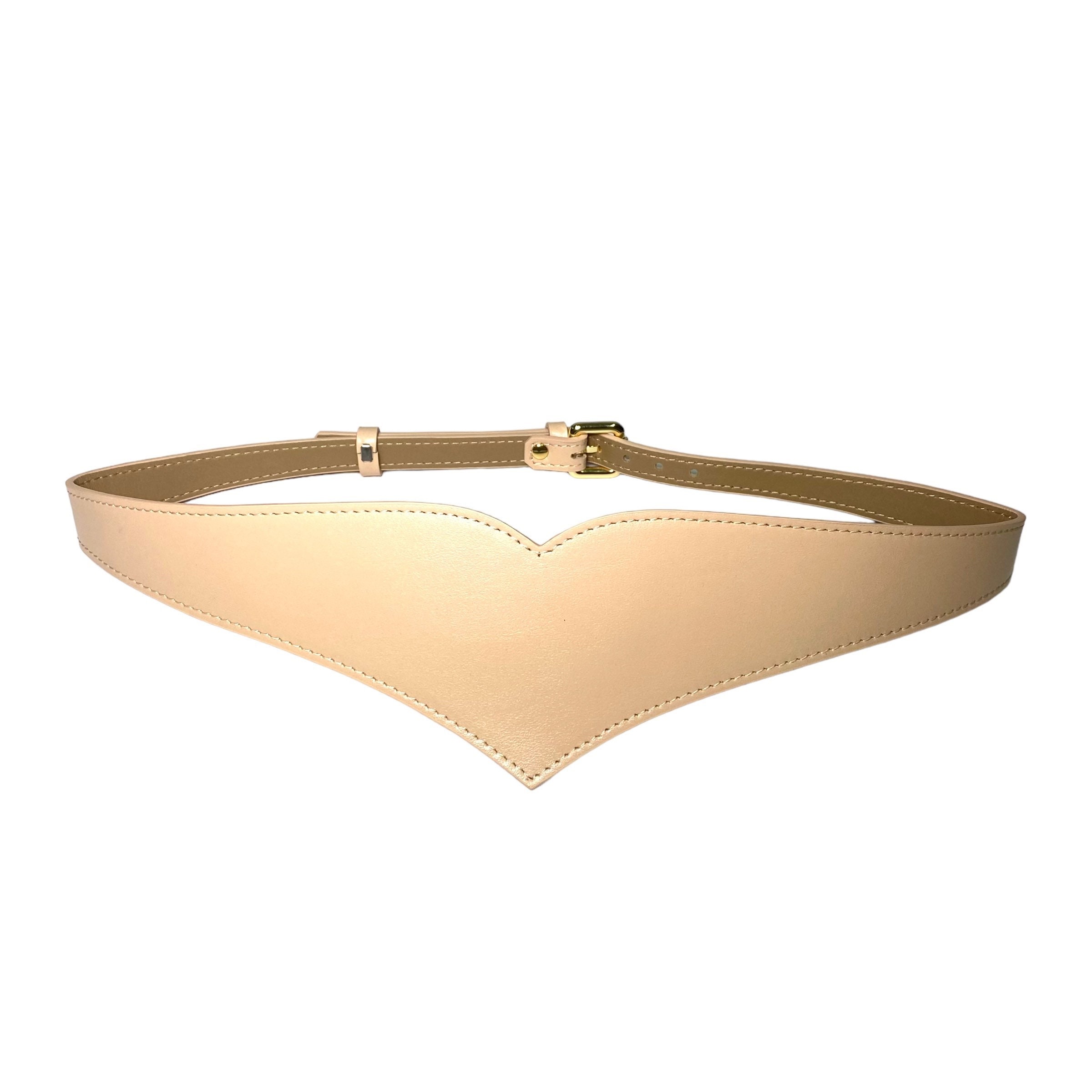 XXS - 5XL Beige Heart Shaped Leather Belt - Etsy Canada