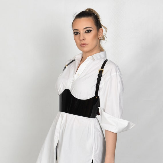 chinese dress ladies David Koma Patent Leather Corset Mini Dress  Runway Catalog